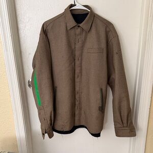Sacai Tan Jacket with Green Details